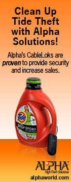 Clean Up Tide Theft with Alpha Solutions! Alpha's CableLoks are proven to provide security and increase sales.