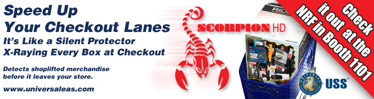 Speed Up Your Checkout Lanes. It's like a silent protector x-raying every box at checkout. Detects shoplifted merchandise before it leaves your store. Check it out at the NRF in Booth 1101. USS
