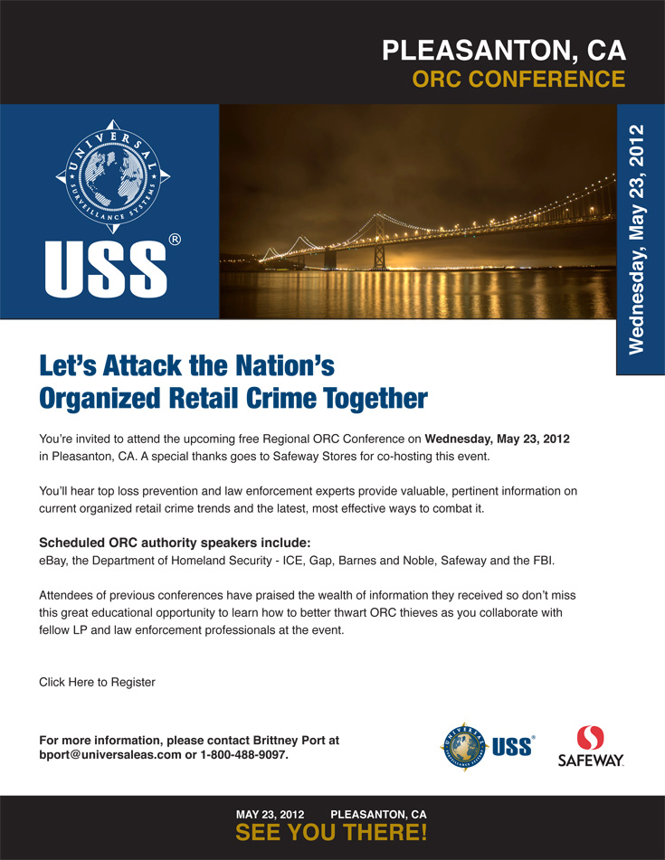 Click here to register for USS' Regional ORC Conference Weds., May 23, 2012