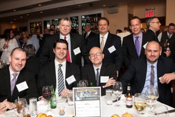 Front row: Joe Coll-Macy's, Robert Mirakaj and Patrick Eidinger-The Gap, Jason Hulla-Century 21 Dept. Stores/Back row: Larry Sechuk-Macy's, Arnie Menchin-Se-Kure Controls, John Feehan-Century 21 Dept. Stores